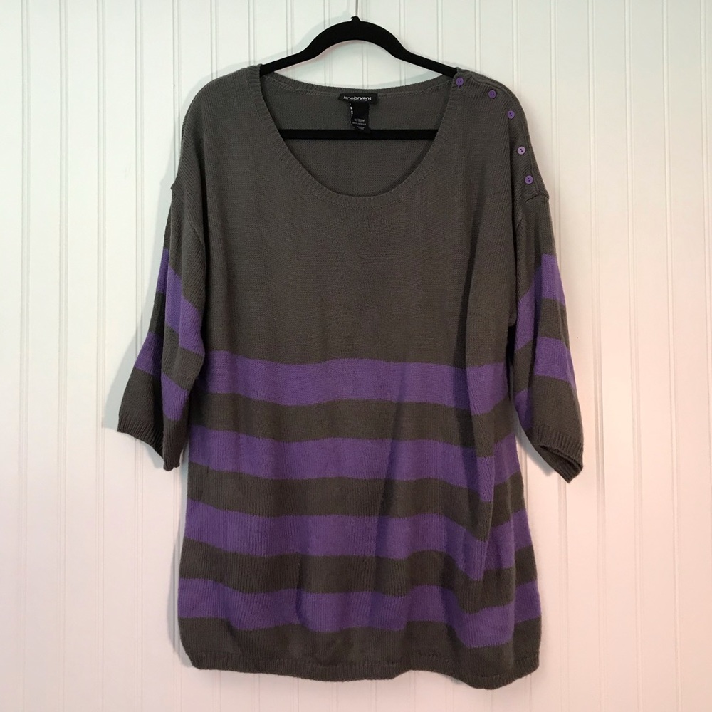 Lane Bryant Women’s Stripe Knit Sweater